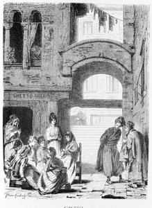 A velencei zsidó gettó a XIX. alkotó: Unknown artist