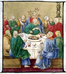 Az utolsó vacsora – egy 16. századi kórus után. Lódi Koronás Szűz temploma. alkotó: Unknown artist