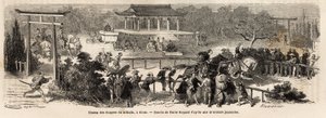 A kiotói (vagy kiotói) Mikado (Japán Császár) squire mezője birodalmi lovak kiképző- és edzőpályája. Aime Humbert, a Svájci Államszövetség miniszterének 1863–1864-es japán utazását illusztráló metszet a „Le tour du monde, nouveau” c. alkotó: Unknown artist