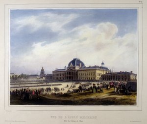 Az Invalidusok Katonai Iskolája, kilátás a Champ de Mars-ra alkotó: Unknown artist