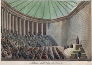 Az athéni Odeon vagy Periklész Odeon Athénban - metszet az Univerzum összes népének „szokásai és hagyományai” című könyvéből. Azaz minden nemzet kormányának, törvényeinek, fegyvereseinek, vallásának története a legtávolabbi időktől napjainkig. alkotó: Unknown artist