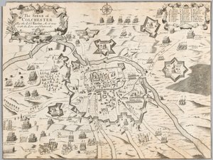Colchester ostroma Lord Fairfax által, ahogy az 1648-as vonallal és kiépítésekkel volt (metszet) alkotó: Unknown artist