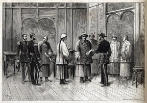 A Tientsin-egyezmény vagy Li-Fournier-egyezmény – Tientsin-egyezmény – Li-Fournier-egyezmény (Li Fournier) – május 11. alkotó: Unknown artist