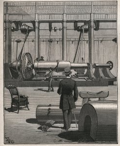 A túra művészete: lövöldözni egy acél szörnyágyúval. Metszet 1885-ből Adolphe BITARD „” Les arts et metiers illustres” című könyvébe. alkotó: Unknown artist