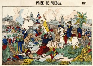 Puebla elfoglalása május 17-én alkotó: Unknown artist