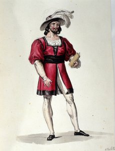 Franz Xaver Sussmayr (1766-1803) osztrák zeneszerző „” Il noce di Benevento”” című balettjének Virilitét értelmező szereplője. századi illusztráció alkotó: Unknown artist