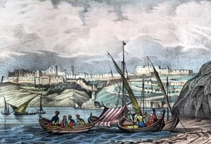 Oran város Algériában 1840-ben. Léon Galibert „L
