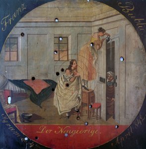 A kíváncsi (festett célpont) alkotó: Unknown artist