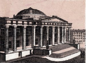 A New York-i vámház az Egyesült Államokban a „A világ 168 nézetet illusztrál” című művében, dátum nélkül (19. század vége) alkotó: Unknown artist