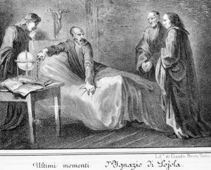 Loyolai Szent Ignác (1491-1556), a Jézus Társaság alapítója halála. alkotó: Unknown artist