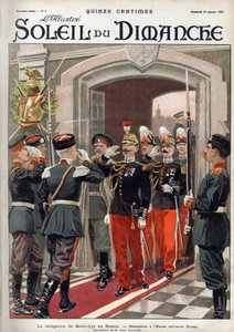 Szentkirály (St. Cyr) delegációja Oroszországban: fogadás az orosz katonai iskolában. Metszet a „Le sun-du-dimanche”-ban, január 29 alkotó: Unknown artist