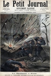 A dinamit Párizsban, robbanás a rue des Bons Enfants rendőrőrsön Emile Henry anarchista támadása miatt, november 8. alkotó: Unknown artist