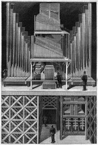 A londoni Crystal Palace nagyszerű orgonája. alkotó: Unknown artist