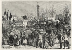A párizsi Boulevard Bourdon sonkavásár (Place de la Bastille) - 1868 - alkotó: Unknown artist