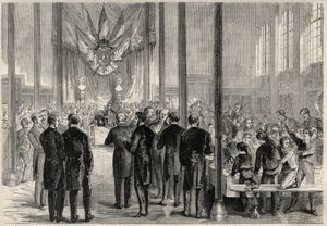 Jenő Lajos József császári herceg (1856-1879) részt vesz a Nagy Szent Károly lakomán Párizsban, a Lycee Bonaparte-ban (akkor Lycee Condorcet). Metszet a „The Universe illustrious”-ba alkotó: Unknown artist