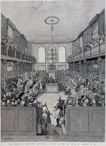 A londoni alsóház belseje 1760-ban alkotó: Unknown artist