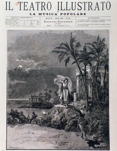 A gyöngyhalászok utolsó jelenete, I. felvonás, Georges Bizet operája alkotó: Unknown artist