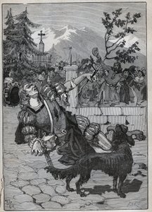 Fribourg hársfa: a Helvét Konföderáció egyik katonája Fribourgba érkezett, hogy 1476. június 22-én a csatamezőről származó hársággal bejelentette Svájc győzelmét Temeraire Károly ellen a morati csatában. A katona meghalt a alkotó: Unknown artist