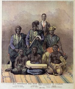 Behanzin dahomeyi király (a mai Benin) küldetése Párizsban – a december 2-i „Le Petite Journal”-ban alkotó: Unknown artist