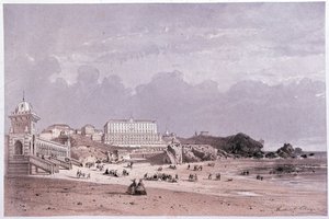 A cote des fools új fürdője és a kaszinó Biarritzban, sd. 19. század alkotó: Unknown artist