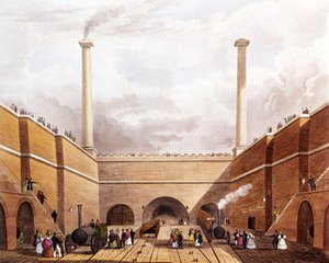 Az új vasútvonal Manchester és Liverpool között. Beiktatás. Liverpool és Manchester Railway alkotó: Unknown artist
