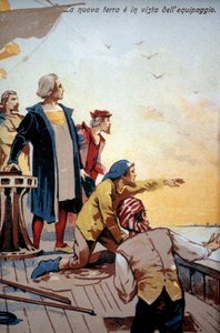 Az új világ Kolumbusz Kristóf (1492) legénysége előtt. alkotó: Unknown artist