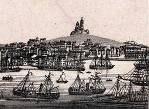 Marseille régi kikötője a „A világ 168 nézetet illusztrál” című filmben, dátum nélkül (19. század vége) alkotó: Unknown artist