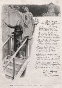 Puvis de Chavannes (1824-1898) festőművész – M. Merwart allegóriája Clovis Hugues versével. alkotó: Unknown artist