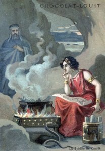 Az apollóniai jósda felett elnökölő kuméi szibilla, egy görög kolónia, amely Nápoly közelében, Olaszországban található. alkotó: Unknown Artist