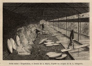 A Ho-Boung (Ho Boung) sókutak, a hegyoldalban található, 20 méter mély nyitott galériák fakeretekkel vannak alátámasztva, a vizet bambusz csatornákon vezetik be márványvályúkba, amelyek mindegyike kemencének felel meg, ahol a sós víz. számára koncentrálódi alkotó: Unknown artist