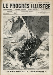 A Transatlantic hajótörése Az 1898. júliusi „Burgundi” metszet a „The illustrious progress””-ban. alkotó: Unknown artist