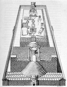 Salamon temploma Jeruzsálemben, a francia-szabadkőműves fogadások alkalmával a páholyok padlójára rajzolt egyik figura szerint - Edouard Drumont „La France Juive”-jában alkotó: Unknown artist
