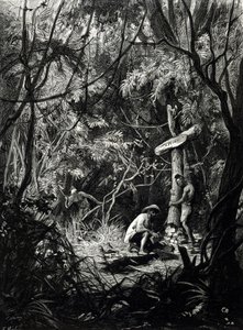 Henri Mouhot felfedező sírja Indokínában. alkotó: Unknown artist