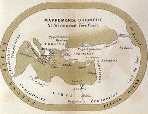 Homérosz világtérképe. Kr.e. 9. század. alkotó: Unknown artist