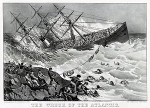 A White Star Line RMS Atlantic transzatlanti óceánjáró roncsa Nova Scotia partjainál alkotó: Unknown artist