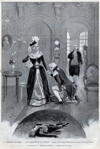 Theatre illustrious - "" A királynő nyaklánca"" (Affair) Pierre Decourcelle drámája, Alexandre Dumas pere - "" A királynő nyaklánca"" darab 5 felvonásban és 13 festményben, Párizs, 1895. január 31., Theater de la Porte Saint-Martin alkotó: Unknown artist