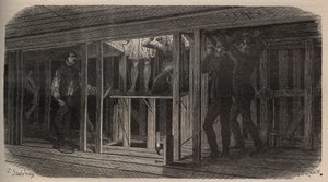 Színházi trükkök - nyelés - 1875-ös metszet alkotó: Unknown artist
