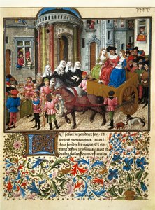 Ez egy Athénész miniatűr Giovanni Boccaccio (Boccace) (1313-1375) "" Teseida Emilia esküvőjéről "" francia kéziratából alkotó: Unknown artist