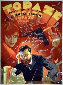 Topaze, Pagnol színdarabja, 1930-1940 körül (plakát) alkotó: Unknown Artist