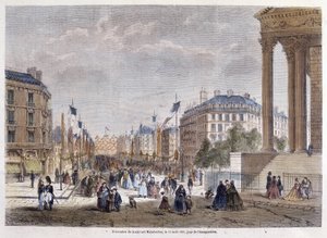 Párizs átalakulásai a második birodalom alatt, Haussmann Paris. Boulevard Malesherbes (Haussmann-művek) felavatása alkotó: Unknown artist