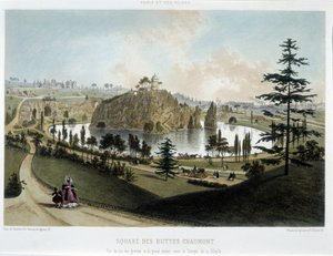 Párizs átalakulásai a második birodalom alatt, Haussmann Paris. Buttes Chaumont kertje alkotó: Unknown artist