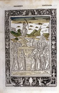 Petrarka tisztaságának diadala (Francesco Petrarca). Miniatűrök sd. Bibl. Trivulziana, Milánó. alkotó: Unknown artist