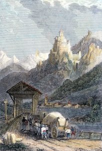 Trostburg kastély Tirolban. alkotó: Unknown artist
