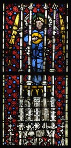 Névtelen ólomüveg ablak kb 1400-1415 Notre-Dame Musees de Strasbourg Alsace alkotó: Unknown artist