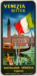 Venezia keserűszesz-reklám (XIX. század vége kromolitográfiája) alkotó: Unknown artist