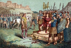 Vercingétorix, gall vezető, Julius Caesarhoz került Kr.e. 52-ben. alkotó: Unknown artist