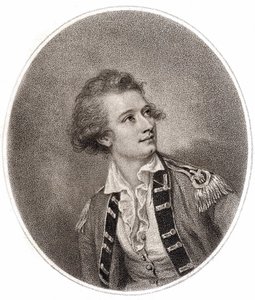 Vicente Lunardi, olasz repülős, aki 1784. szeptember 14-én hajtotta végre az első ballonmászást Angliában. Metszet a 18. század végéről. alkotó: Unknown artist