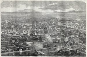 Kilátás Berlin városára (Berlino) 1858-ban. alkotó: Unknown artist