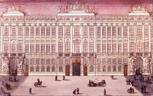 A bécsi császári kancellária látképe, Ausztria Metszet 1820-ból alkotó: Unknown artist