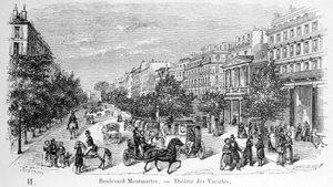 Kilátás a Boulevard Montmartre Variety Színházra. alkotó: Unknown artist